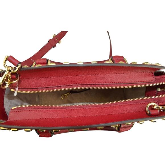 NWT Michael Kors CHERRY RED Selma Stud Medium - Picture 7 of 7